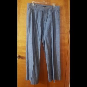 Banana Republic Chambray Pleated Trousers